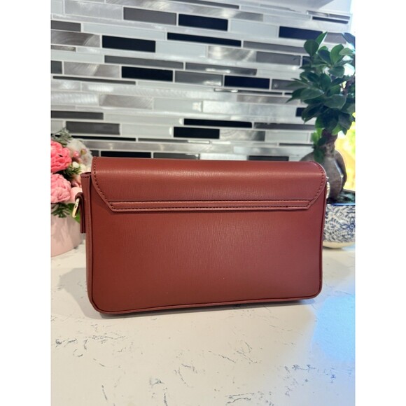 Badgley Mischka Leather Crossbody Bag with Bow and Logo Detail - Picture 5 of 9